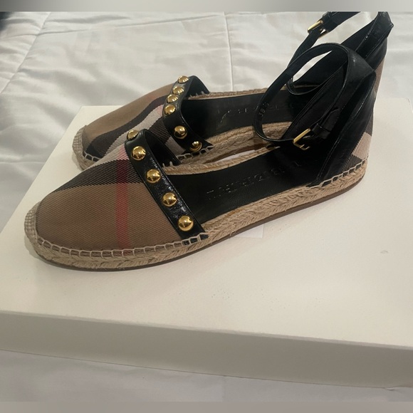Burberry Studded Espadrille Flats Sandal - Picture 13 of 15